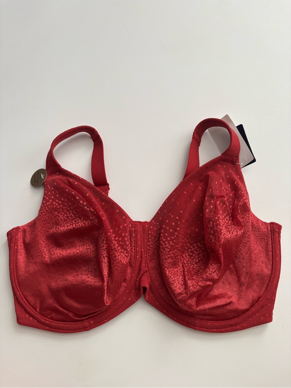 Wacoal Bra Nwt 855403 Back Appeal Underwire Unlined Regina Red Full Coverage 36J